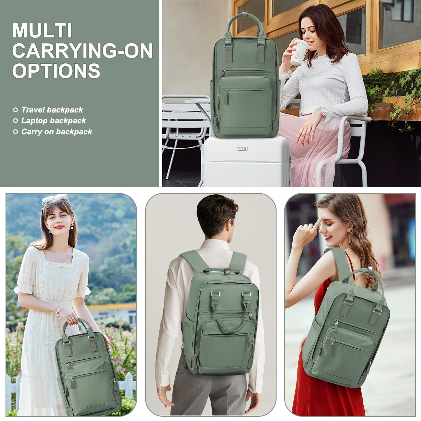 SZLX Zaino Ryanair 40x20x25 Donna Zaino da Viaggio Bagaglio a Mano 20L Uomo Borse da cabina 45x36x20 Easyjet Travel Backpack Adatto a laptop da 14 Pollici con scomparto per scarpe per Lavoro e Scuola