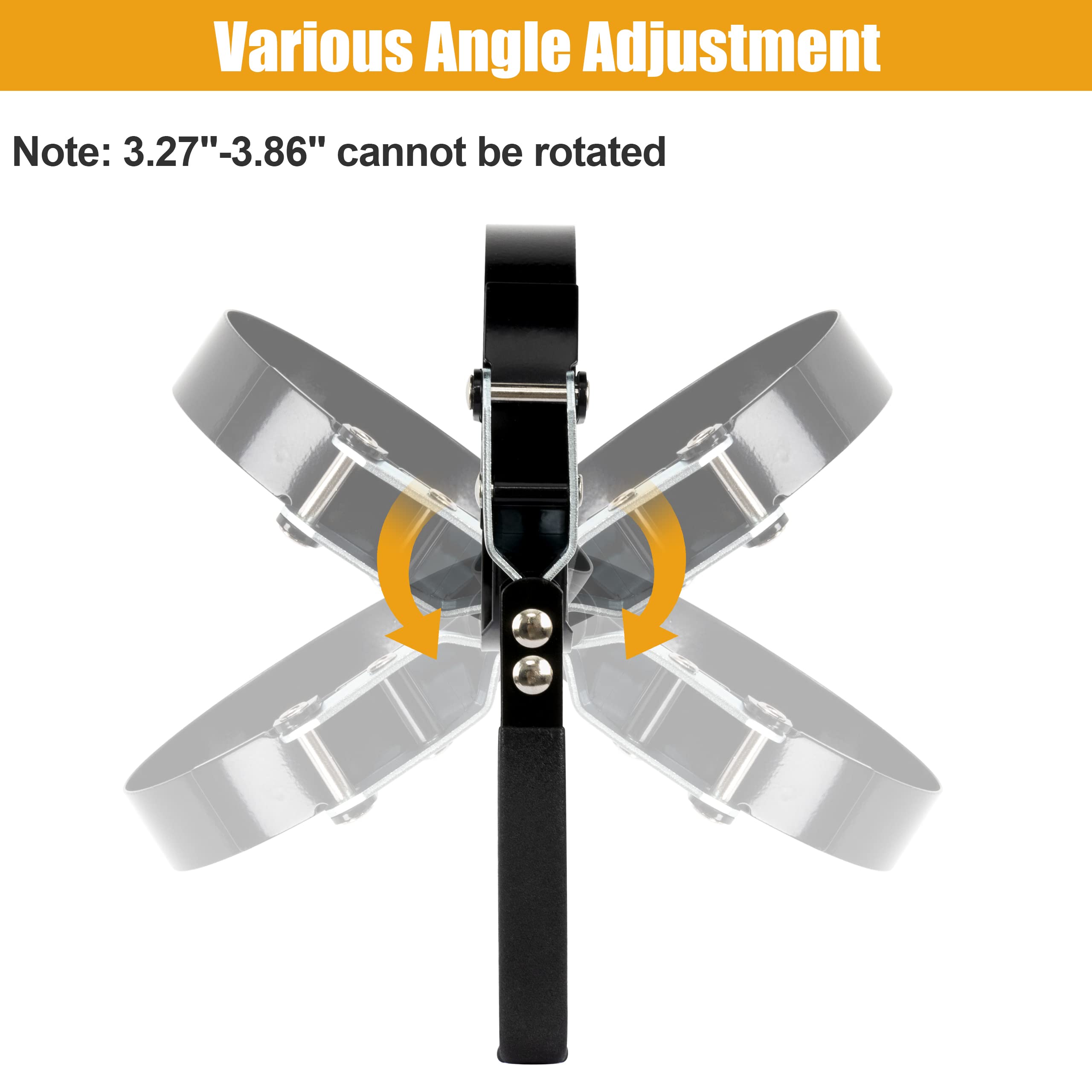 YUNMIAN Oil Filter Wrench Set, 4PCs Heavy Duty Oil Filter Wrench 2.56”-3.11”, 3.27”-3.86”, 3.5”-3.86”, 4”-4.4”Swivel Oil Filter Remover Pliers, Oil Change Tools Set for Removing Oil Filters