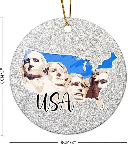 Vista 90 de Christmas Round Ornament South Africa Lands Ceramic Keepsake Visitor Souvenir 3 Inch with Gold String Hometown City Pride Home Decorations Christmas
