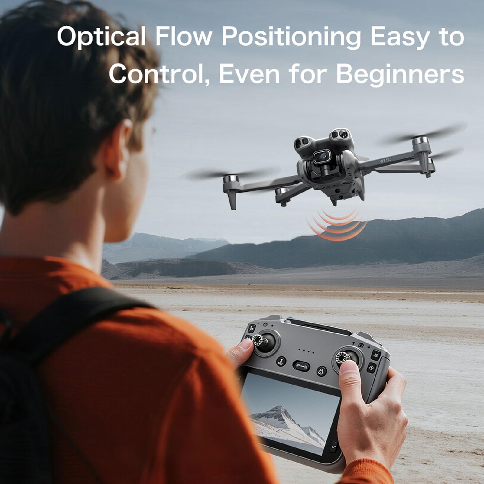Zunate Drones Plegables con Cámara 4K, Ultraligero de 183 G, Cámara WiFi Portátil Cuadricóptero RC con Motor Sin Escobillas, 2 Baterías de 1300 MAh, para Adultos Principiantes