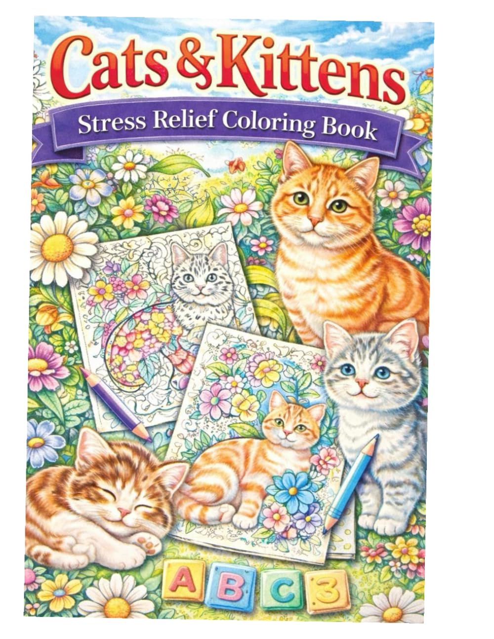 Relaxing cats coloring book: Stress Relief coloring pages for adults