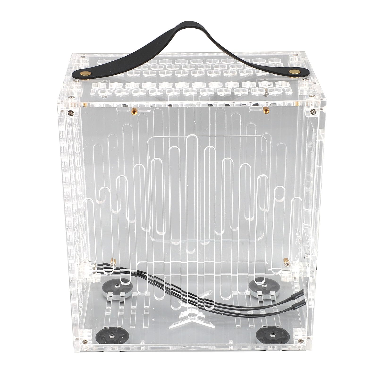 Topiky Piccolo Case per PC da Gioco con Pannelli Trasparenti Ideale per Costruttori Fai-da-te Portatile 23x20,5x12 Cm Design Acrilico (Trasparente)