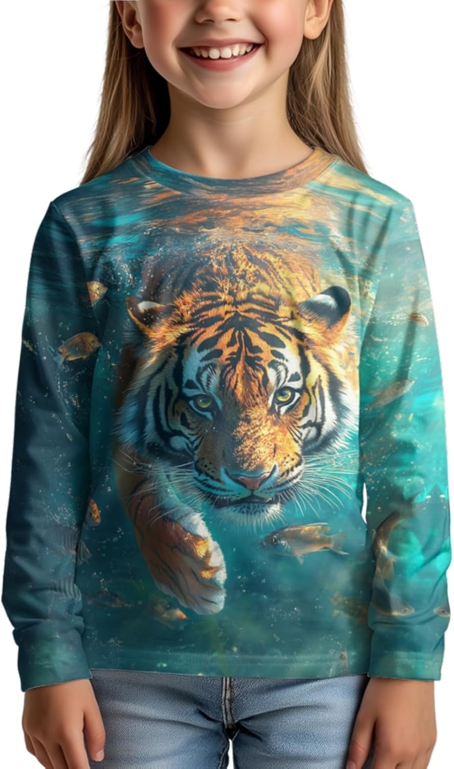 Xhuibop 3 Pack Girls Shirts Sweatshirts Boys Clothing Crewneck Tee Tops