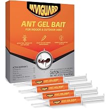 Ant Gel Bait, 4Tubes x 10-Grams, Indoor and Outdoor Use, Killer Gel for Control of Most Major Ant Species, Ready-to-Use Ant Traps for Home & Outdoor