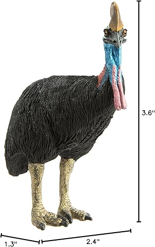 Miniatura 6 de Safari Ltd. Figura de cassowary - Figura detallada de plástico de 3.5 pulgadas, juguete educativo para niños, niñas y niños a partir de 3 años