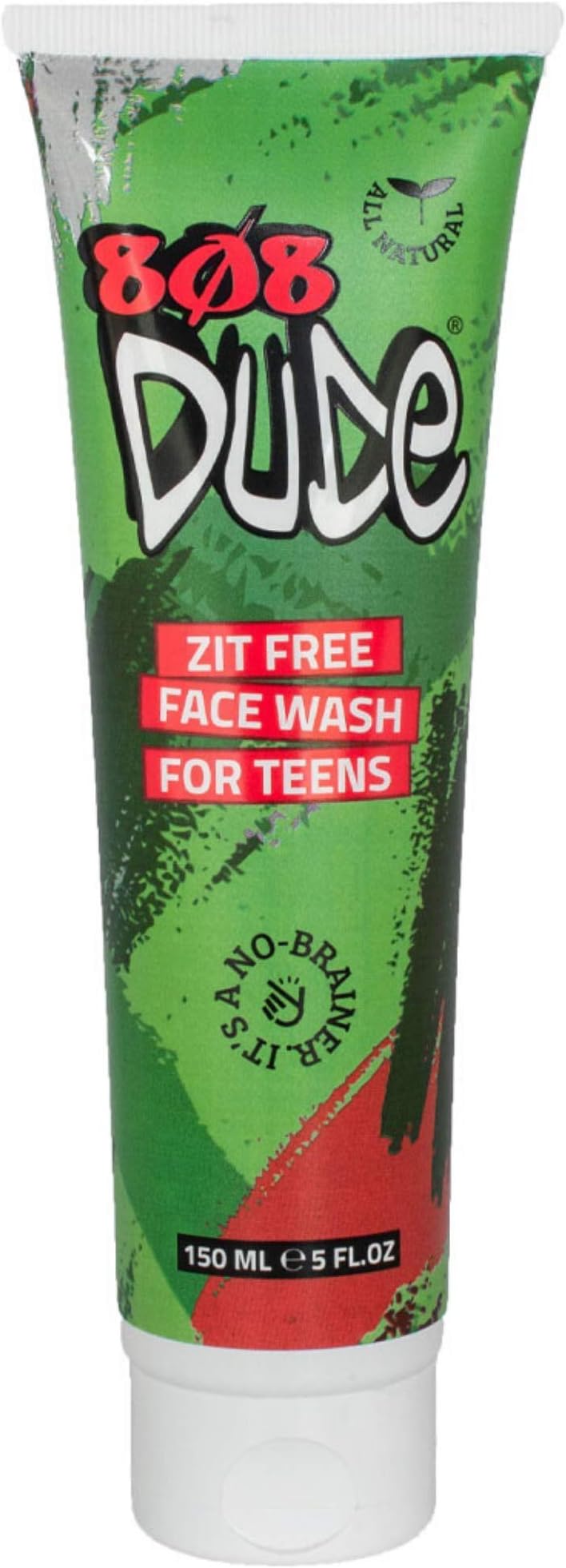 808 Dude Face Wash for Teens – Natural Ingredients with Essential Oils for Fresh, Healthy-Looking Skin. Gentle, Suitable for All Skin Types – 5 fl oz