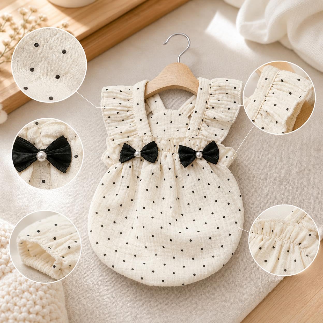 Vestido Elegante con talles Perla sin Mangas con s Ropa Poliéster Ligera para Perros y Gatos Pequeños Acuado para
