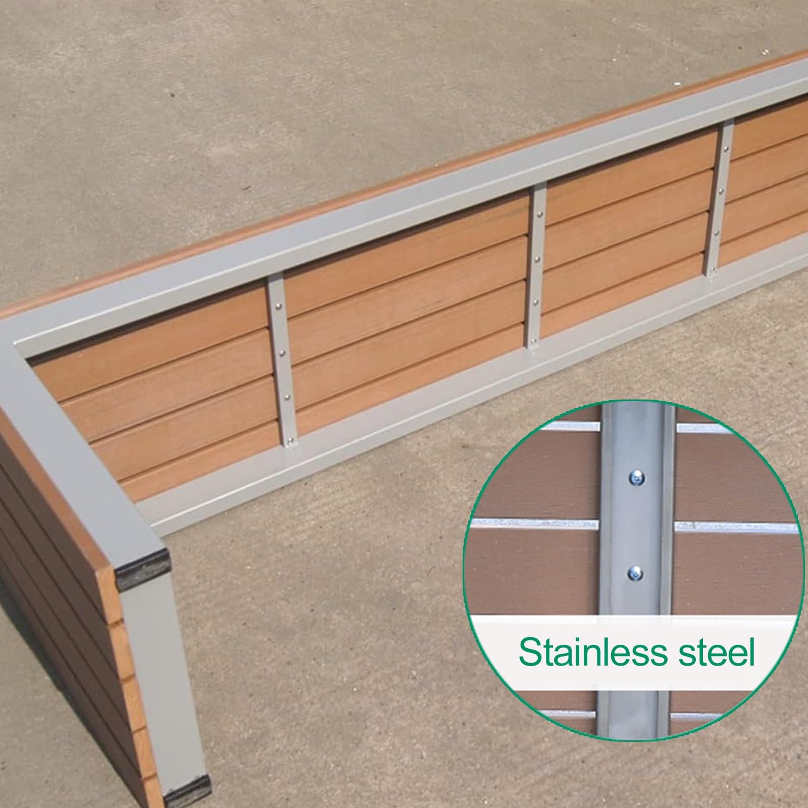 Parkbank, Holzbank, Sitzbank, Wetterfeste Gartenbank, 2-3 Sitzer Gartenbank, Geeignet for Hof, Park, Balkon(120cm/47in)
