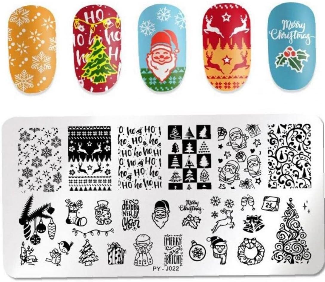ネイルスタンピングプレート スノーフレーク 花 80 以上節約 イメージスタンプテンプレート ステンシルツール ネイルデコ クリスマスステッカー