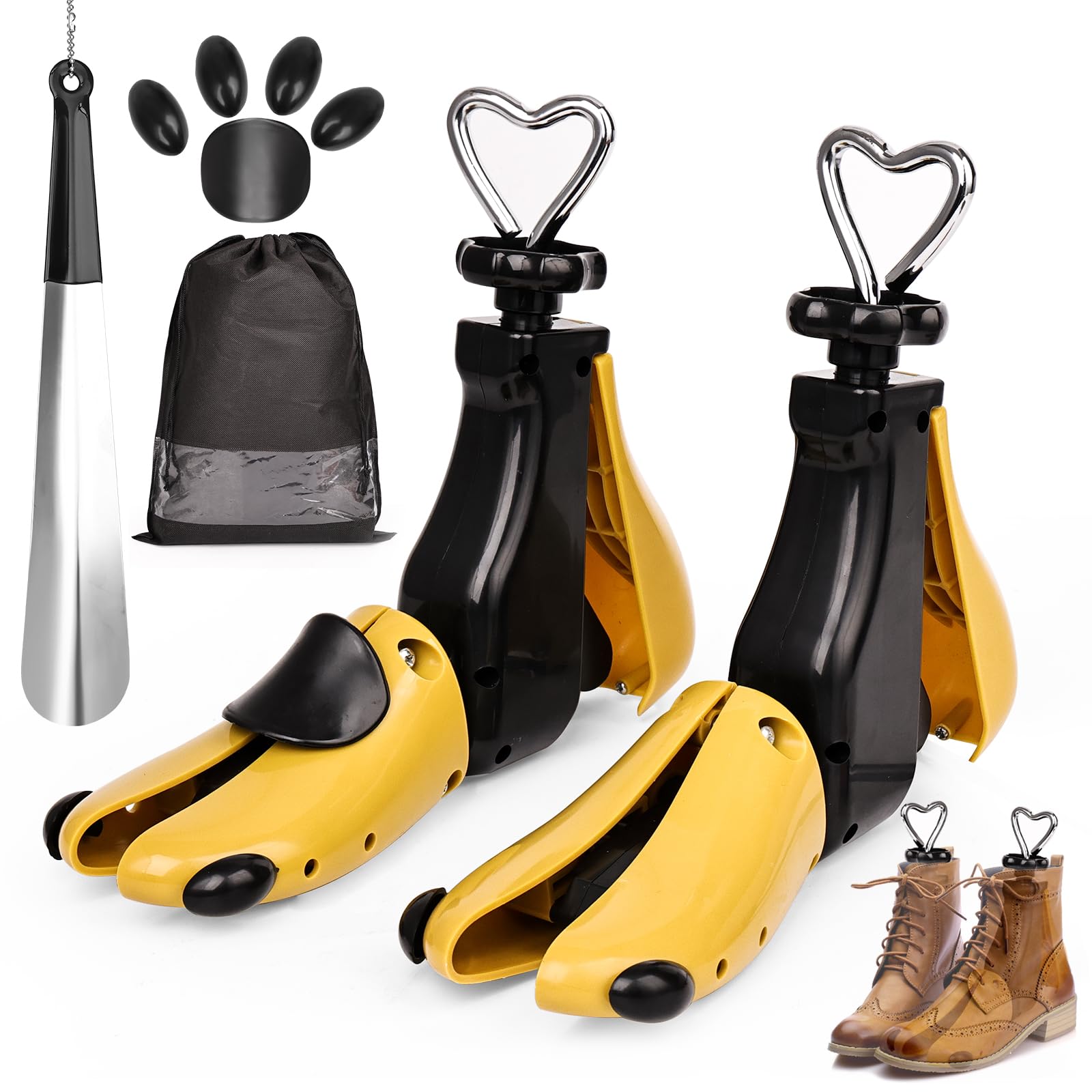 Ostyel 2 Stück Schuhdehner Damen Herren, Einstellbare Breite und Länge Schuhdehner Schuhweiter, Schuhspreizer für zu Enge Schuhe für Stiefel Wanderschuhe Boots Sneaker