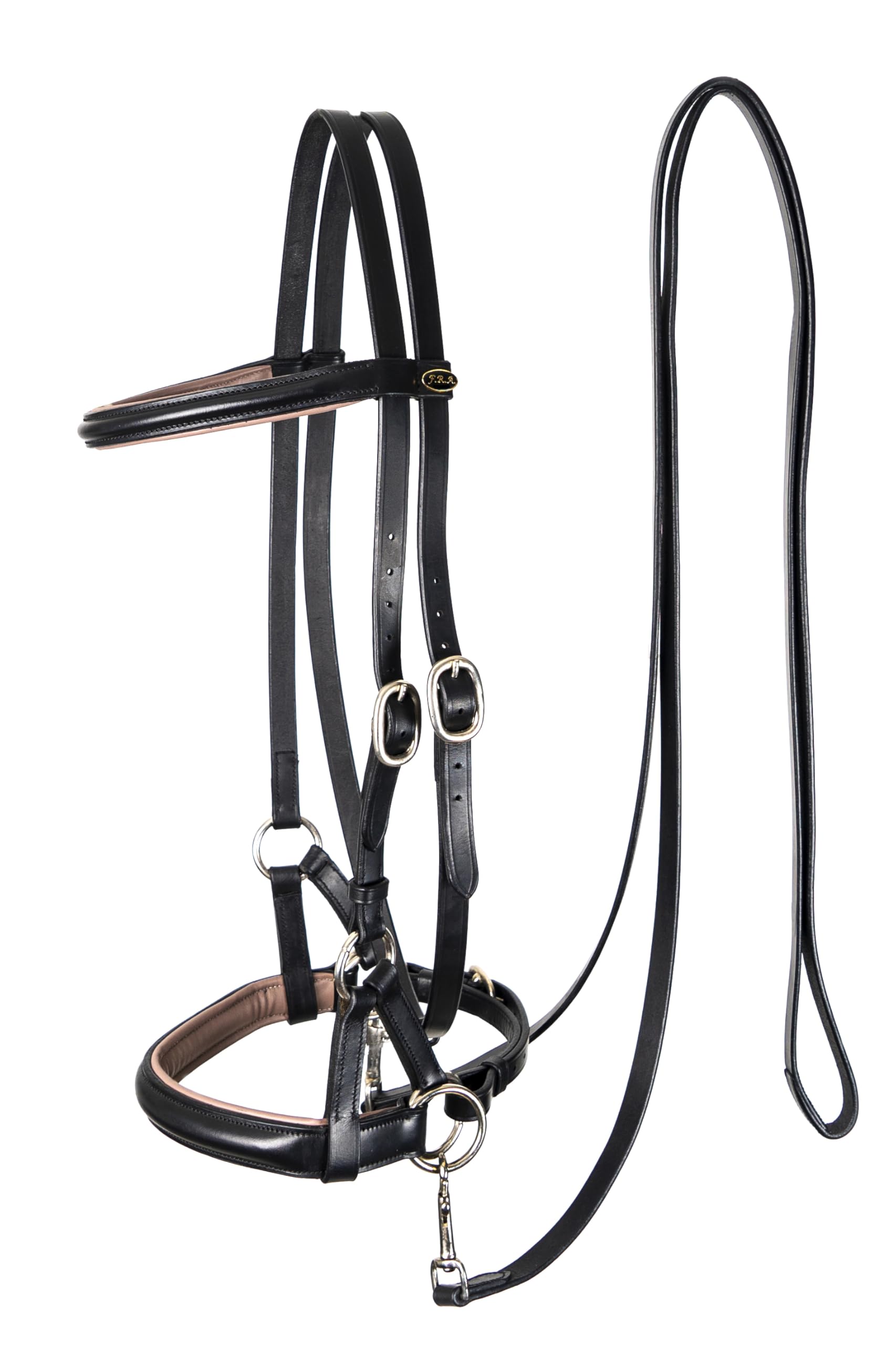 F.R.A. Pardoes de Luxe/Side Pull, nero/grigio, taglia: cavallo