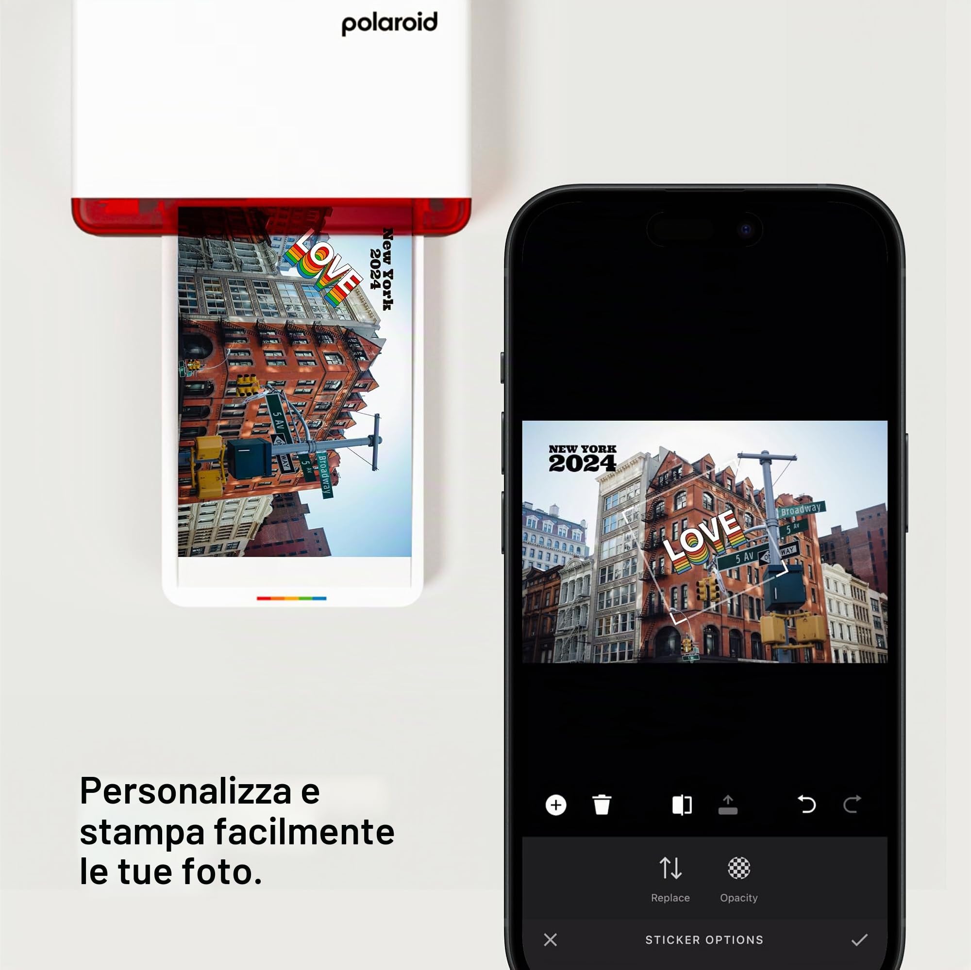 Polaroid - Everything Box Hi Print 4x6 - Stampante fotografica Bluetooth Dimensioni della cartolina postale 10cmX15cm (stampante + cartuccia di carta)