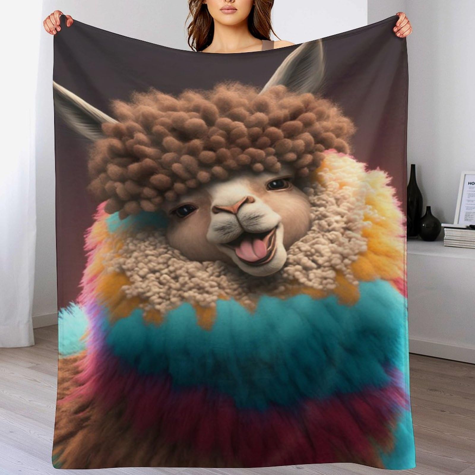 Couverture alpaga contre le froid flannel douce et chaude pour lit
