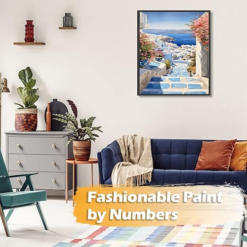 Miniatura 2 de SULISO Pintura por números para lienzo de adultos, kits de pintura por números, manualidades para adultos, kit de pintura al óleo acrílica para