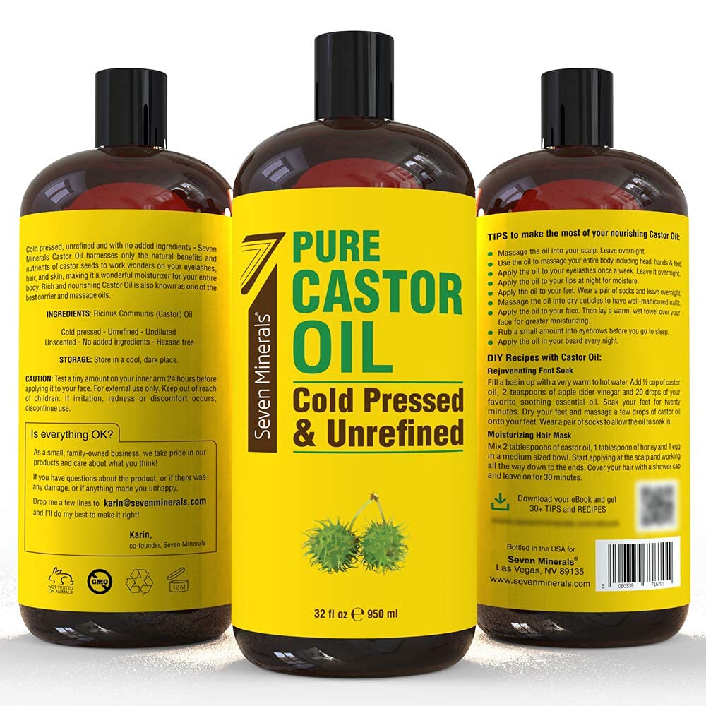Seven Minerals Organic Aloe Vera Gel & Pure Castor Oil image 4