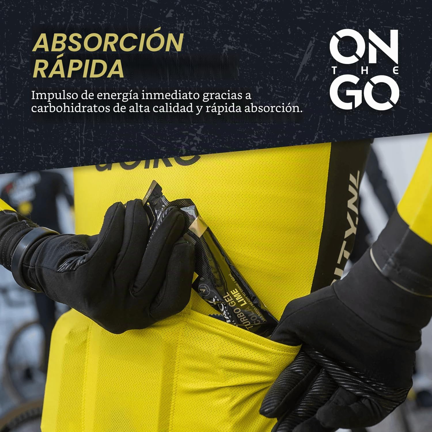 AMACX Turbo Energy Gel para Deportistas de Resistencia con Cafeína – Paquete de 12 – Geles Energeticos Ciclismo y Running – Electrolitos Hidratacion y 40g Carbohidratos – Cassis/Cafeína