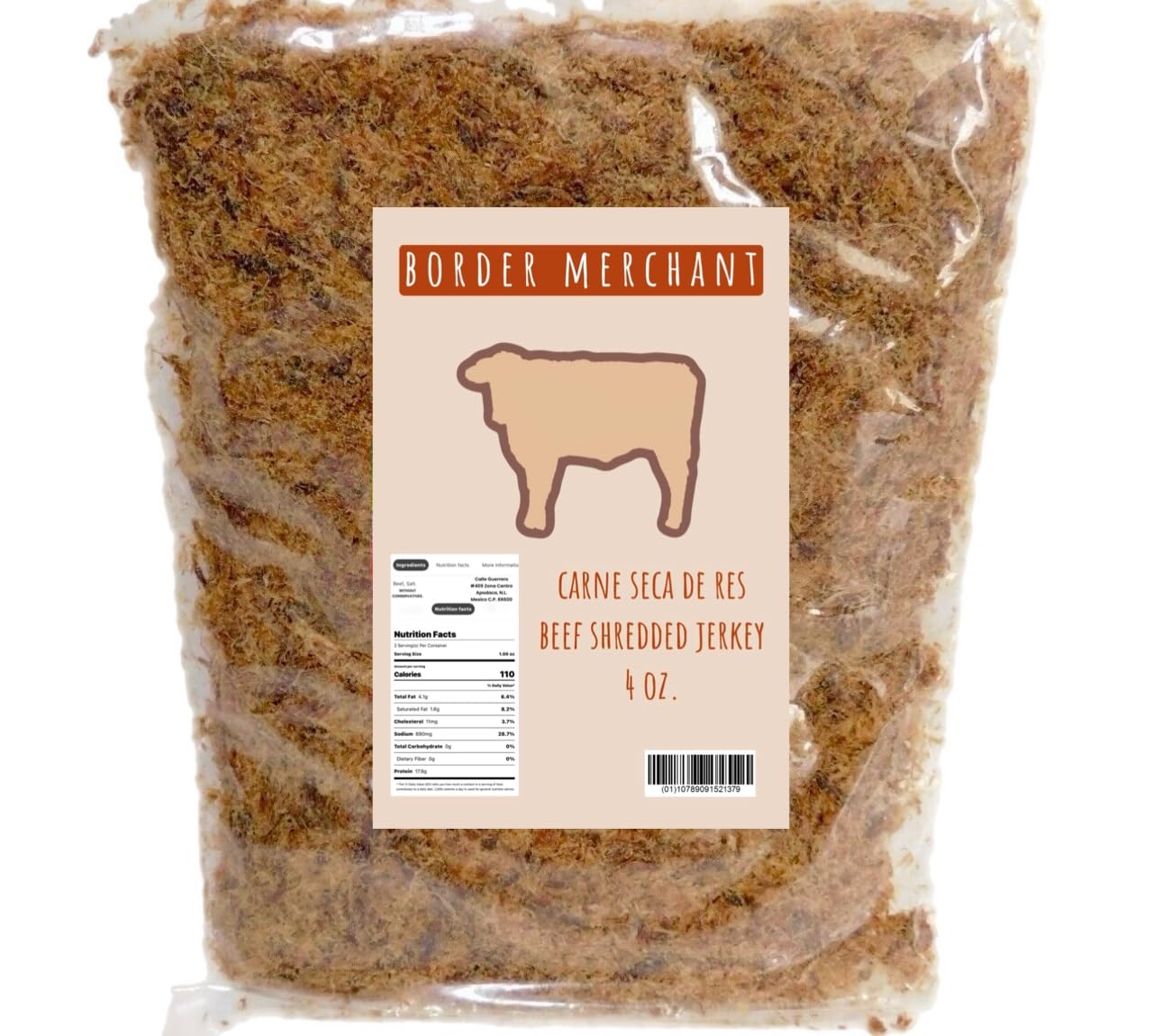 Machacado Carne Seca De Res Beef Machaca Shredded Jerky 4 oz
