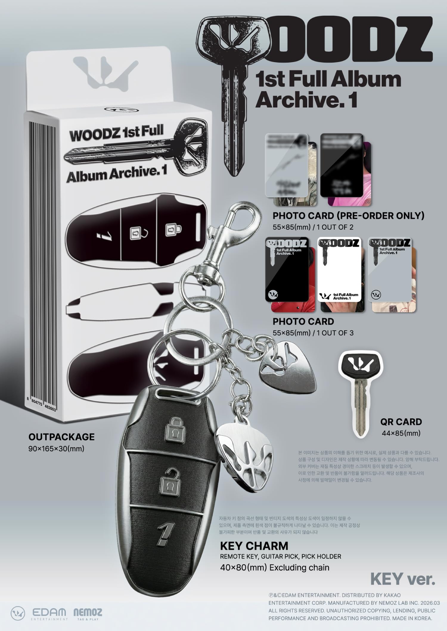 Key Version) WOODZ Archive. 1 1st Album with Tracking Sealed Cho