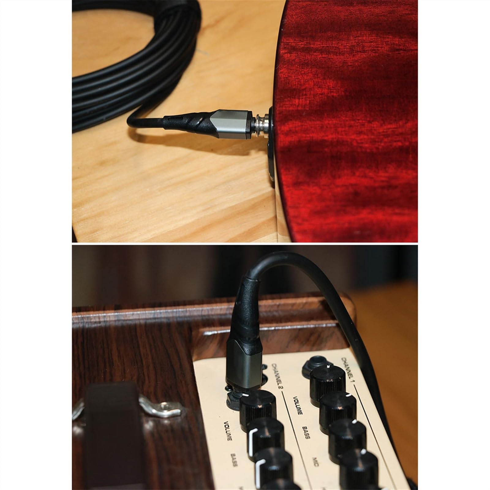 akcesoria do gitary Kabel Gitarowy Gitara Elektryczna Uniwersalna Skrzynka Elektryczna Redukcja Szumów Linia Częstotliwości (Color : 6M)