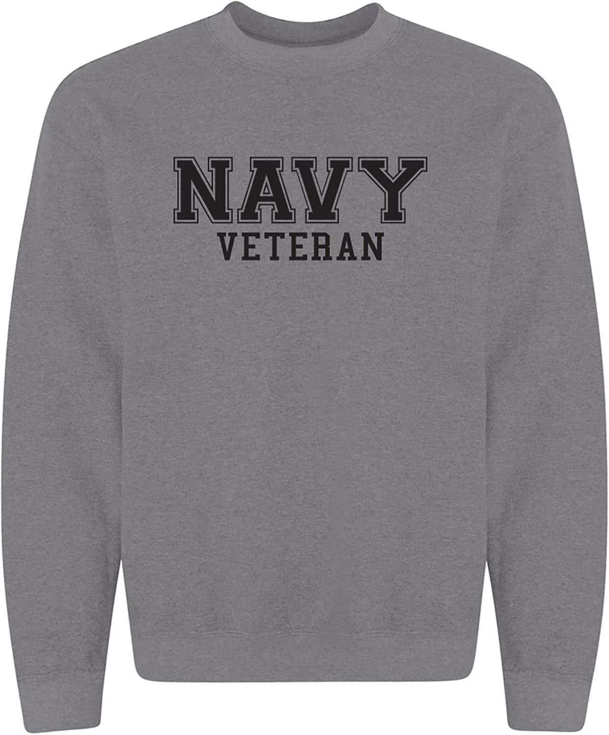 zerogravitee Navy Veteran Black logo Military Style Physical Training Crewneck Sweatshirt