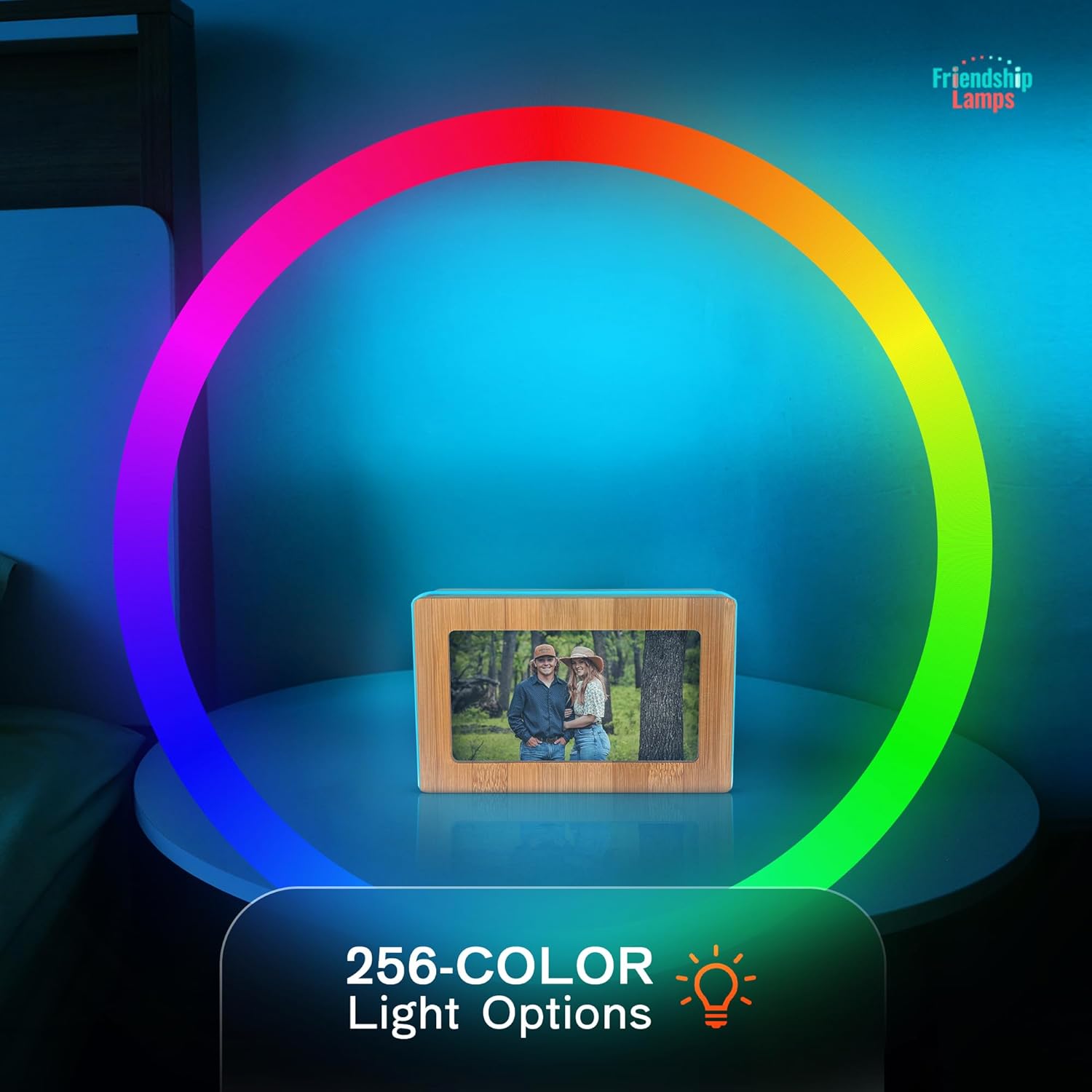 Friendship Lamp Memory Frame Handmade in USA Digital Screen WiFi Touch Lamp LED Light for Long Distance, Connection, Friend Gifts, Relationship, Friendship, Unique Gifts - Set of 2