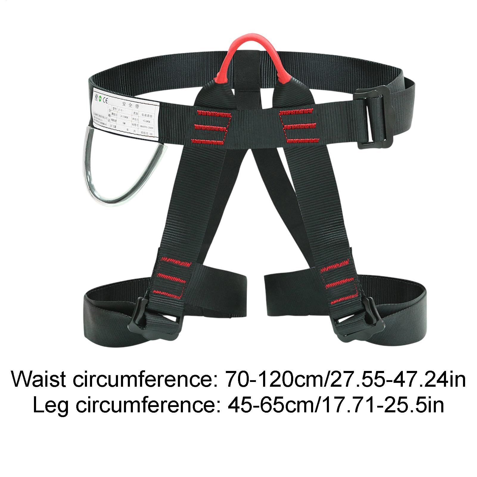 Arnés de escalada para tejados, Arnés para tejados de medio cuerpo - Cinturones de seguridad de cintura ajustables para escalada en roca - Carga de rodamiento de 300 kg, equipo de escalada