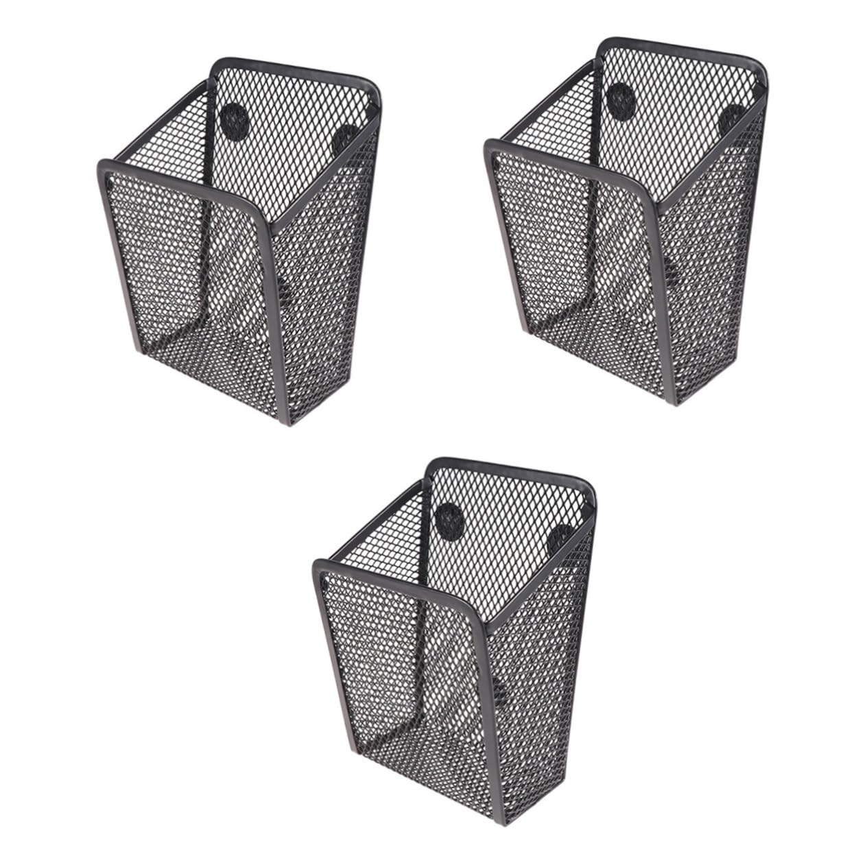 Portapenne Decorativo Da 3 Pezzi Contenitore Per Cancelleria Nero Contenitore Magnetico Multifunzionale Per Ufficio