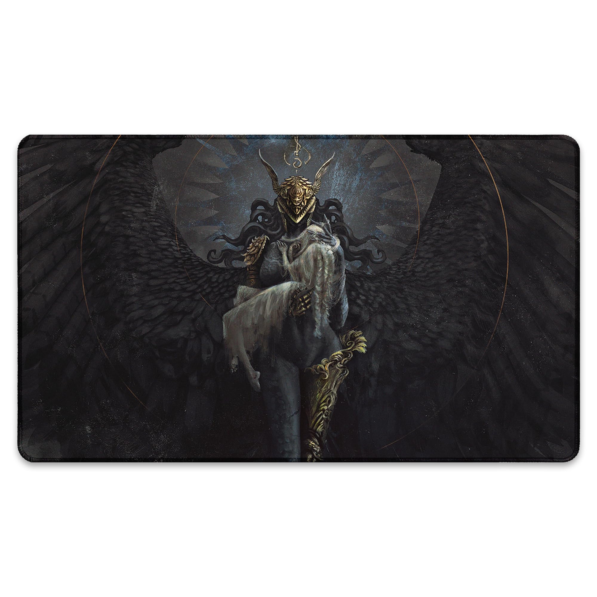 Cold of Eternity (Bordes cosidos) - Alfombra de Juego Elden Ring, Dark Souls - Compatible con tapete de Juego Magic The Gathering - Juega a MTG, YuGiOh, TCG - Diseños Originales y Accesorios