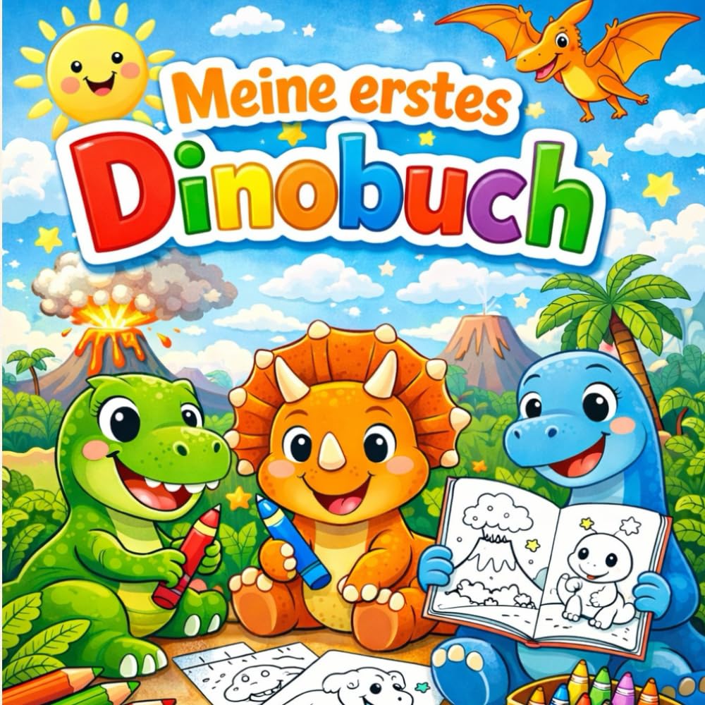 Mein erstes Dionobuch: Im Reich der Dinosaurier, Dinos ausmalen und nachzeichnen, Motorik fördern