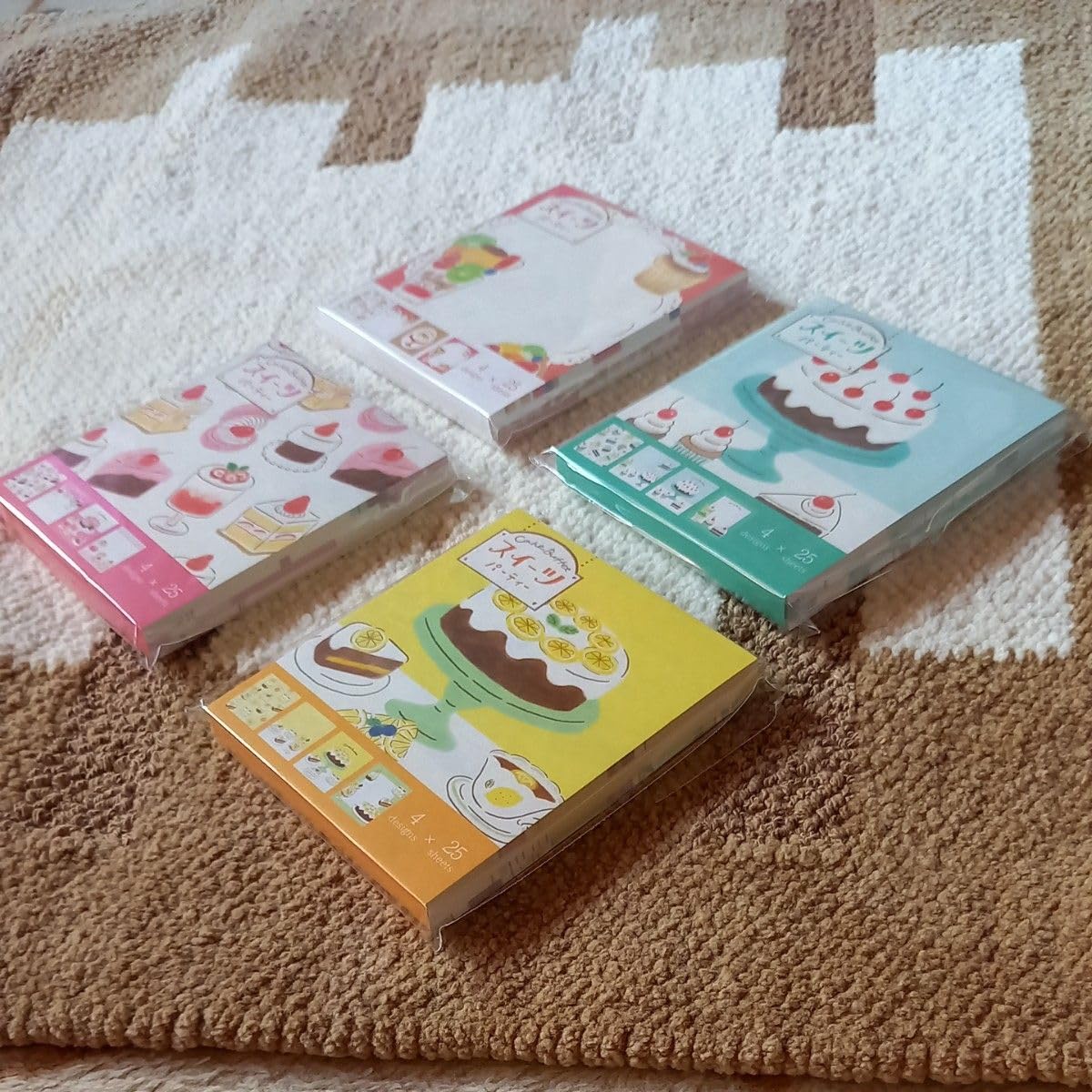 【未開封】スイーツパーティー　ダイカットレターセット　4種　イオン限定　古川紙工 スイーツパーティー ミニレター 4個 古川紙工 イオン - メルカリ