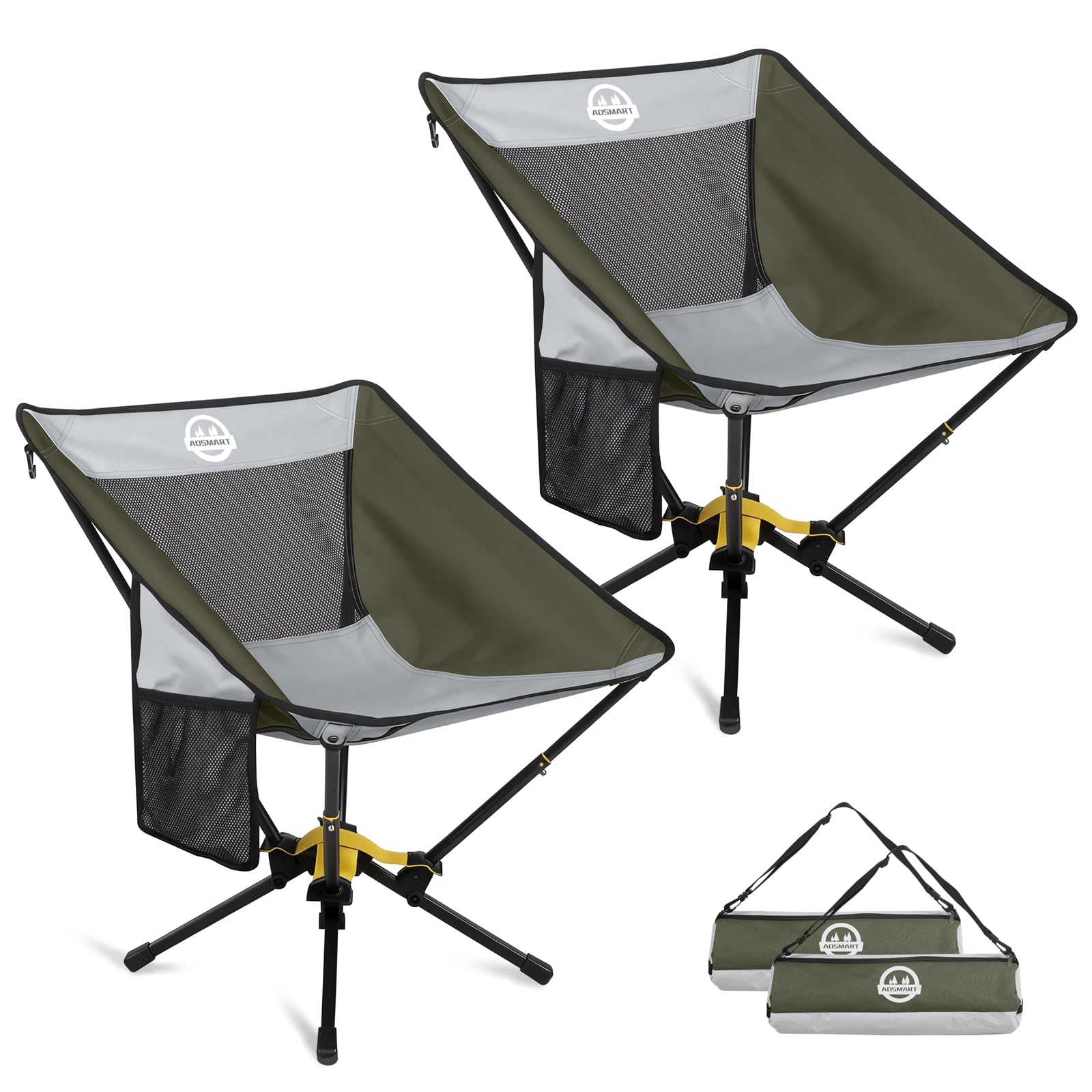 Photo 1 of ADSMART Portable Camping Chair Lightweight Folding Chair for Camping - Outdoor Chair Supports 225 Lbs - Camp Chair Outdoor Adventures