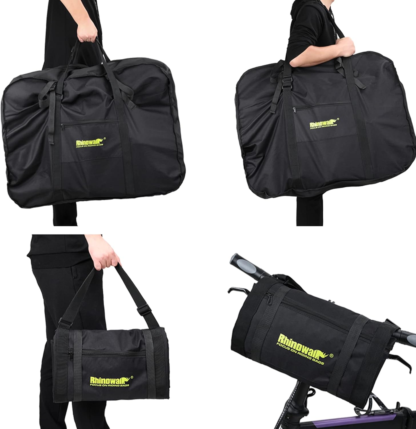 Rhinowalk 20/26inch Folding Bike Bag Waterproof Biycle Travel Case Carrying Case Outdoors Bike Transport Bag for Car Train Air Travel