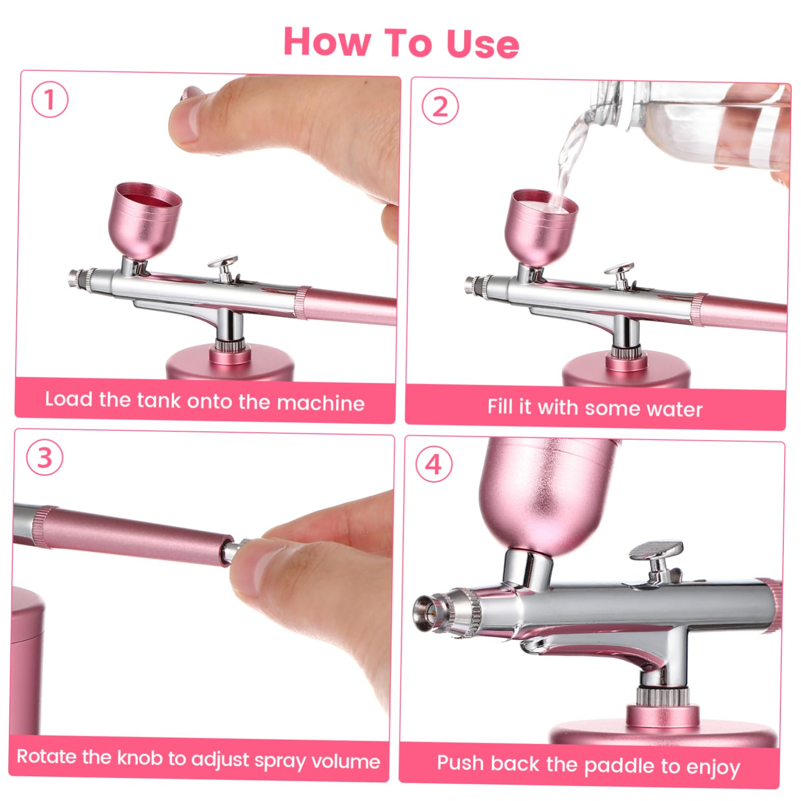 DECHOUS Tragbares Hand Airbrush Nano Sprühgerät Wassernachfüllwerkzeug Leichtes Gesichtsspraygerät für Hautpflege und Reisen
