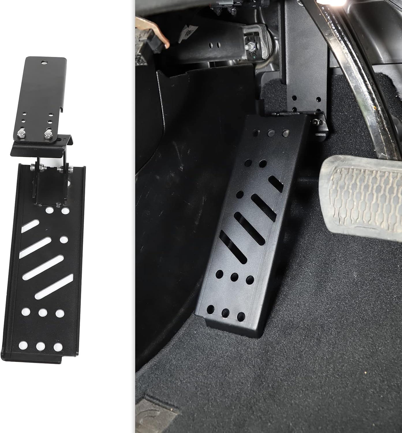 CheroCar for Jeep JL Dead Pedal Steel Foot Rest Interior Accessories for 2018-2026 Jeep Wrangler JL JLU