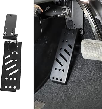 CheroCar Dead Pedal Steel Foot Rest Compatible with 2018-2026 Jeep Wrangler JL JLU 2018-2026 for Gladiator JT 2020-2026, Left Side Foot Rest Pedal Interior Accessories