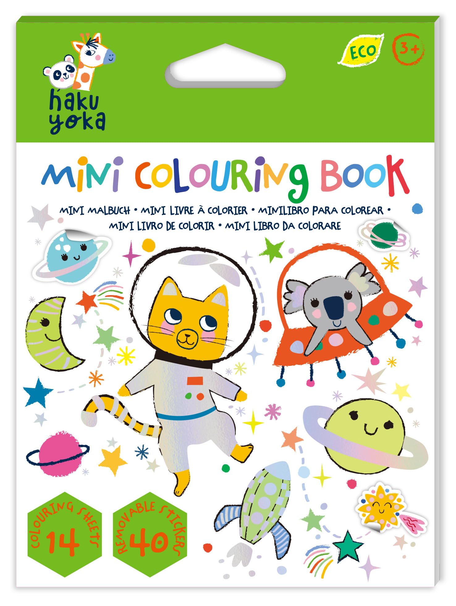 Avenir Haku Yoka Mini Colouring Book Space
