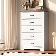 Airynee 7 Drawers Dresser for Bedroom, 52" Wide Farmhouse Storage Organizer, Wood Tabletop TV Stand for Living Room, Guest Room, Closet, Entryway, and Nursery, Black