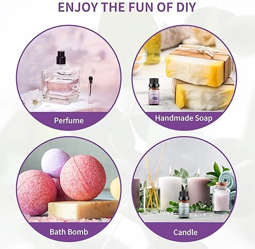 Miniatura 6 de Sedbuwza Juego de aceites esenciales de eucalipto de lavanda, aceite aromático de eucalipto para difusor, aromaterapia, masaje, jabón, fabricación