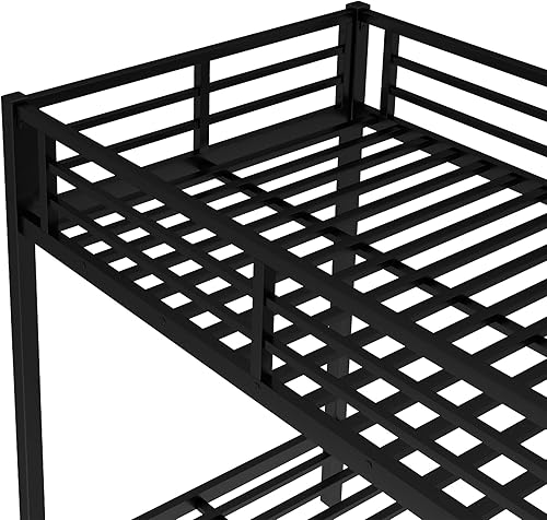 Miniatura 149 de Harper & Bright Designs Litera de metal completo sobre tamaño matrimonial para adultos, marco de cama de metal resistente con escalera y correas de