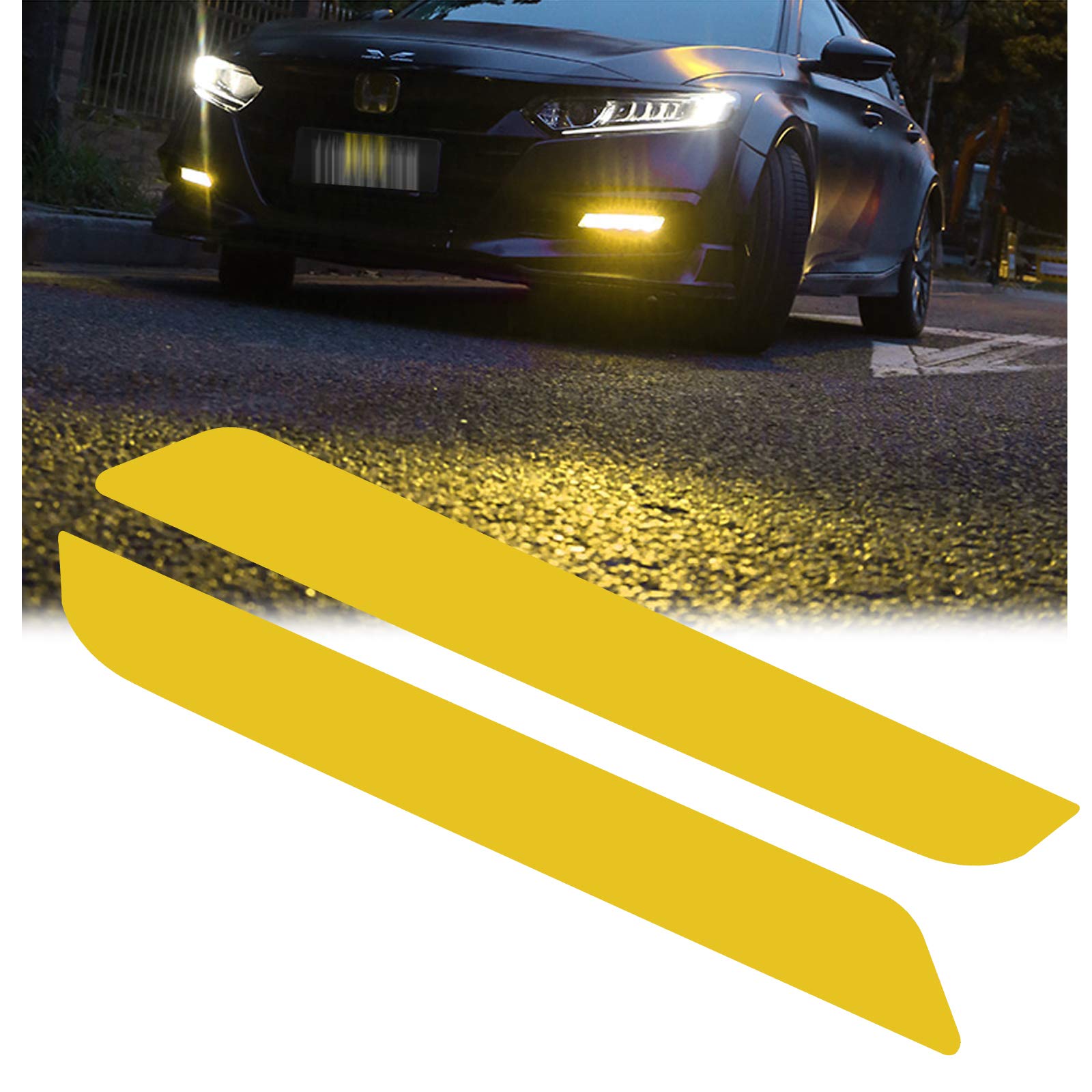 x xotic tech Front Fog Light DRL Overlay Vinyl Decal Tint Film