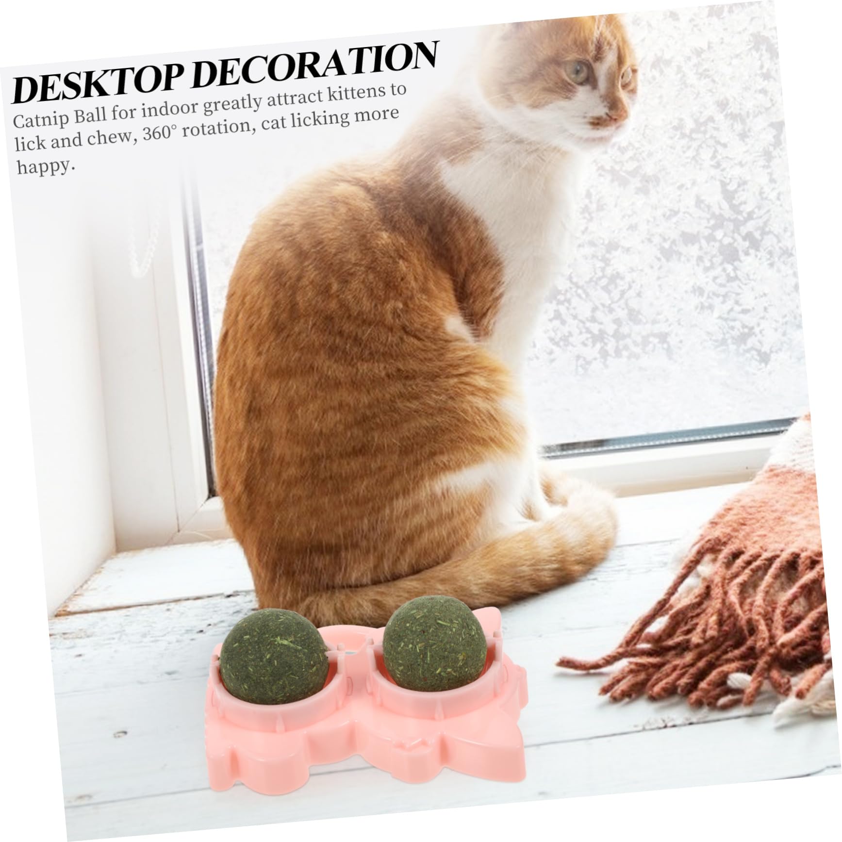 ABOOFAN 6 Pièces Jouet pour Chat Mini Boule Murale à l'herbe à Chat Bulles d'herbe à Chat Jouets pour Chats D'intérieur Ensemble De Jeu Intérieur Support Faire Tourner Mâcher Plastique