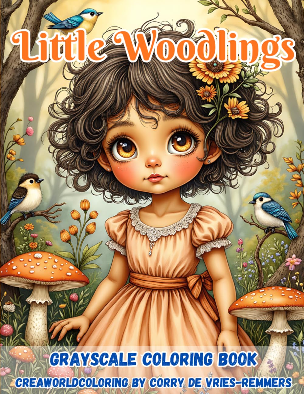 Little Woodlings: 60 Whimsical Coloring Pages Filled with Cozy Woodland Friends, Tiny Elves and Magical Nature Scenes