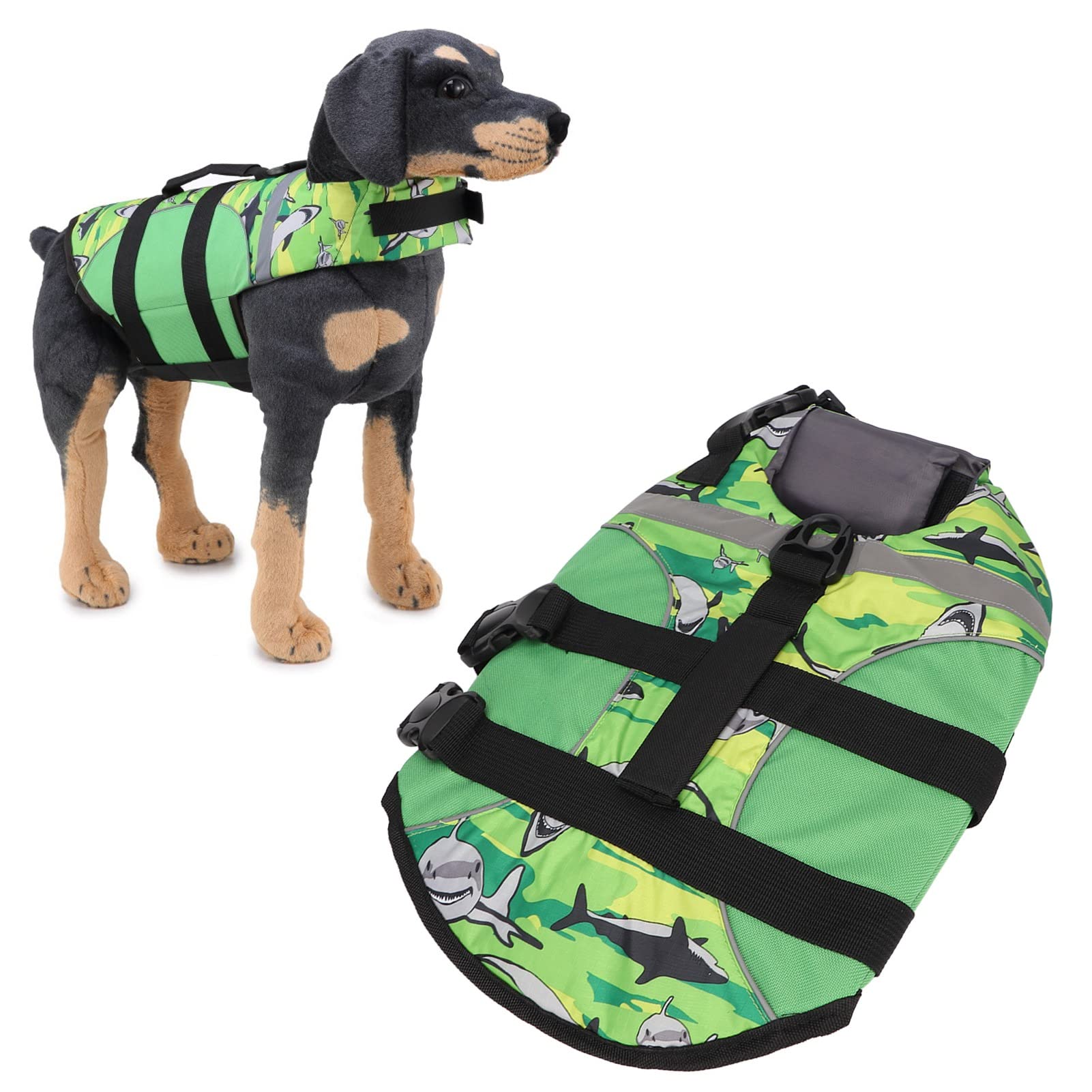 Chaleco Salvavidas Reflectante Ajustable para Perros para Nadar y navegar (l)