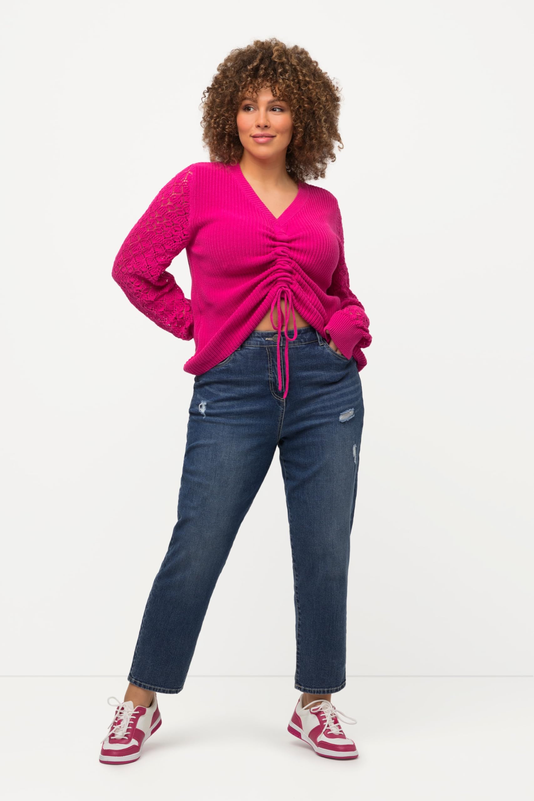 Ulla Popken Jean Maman, Bleu Denim, 44-44 Femme