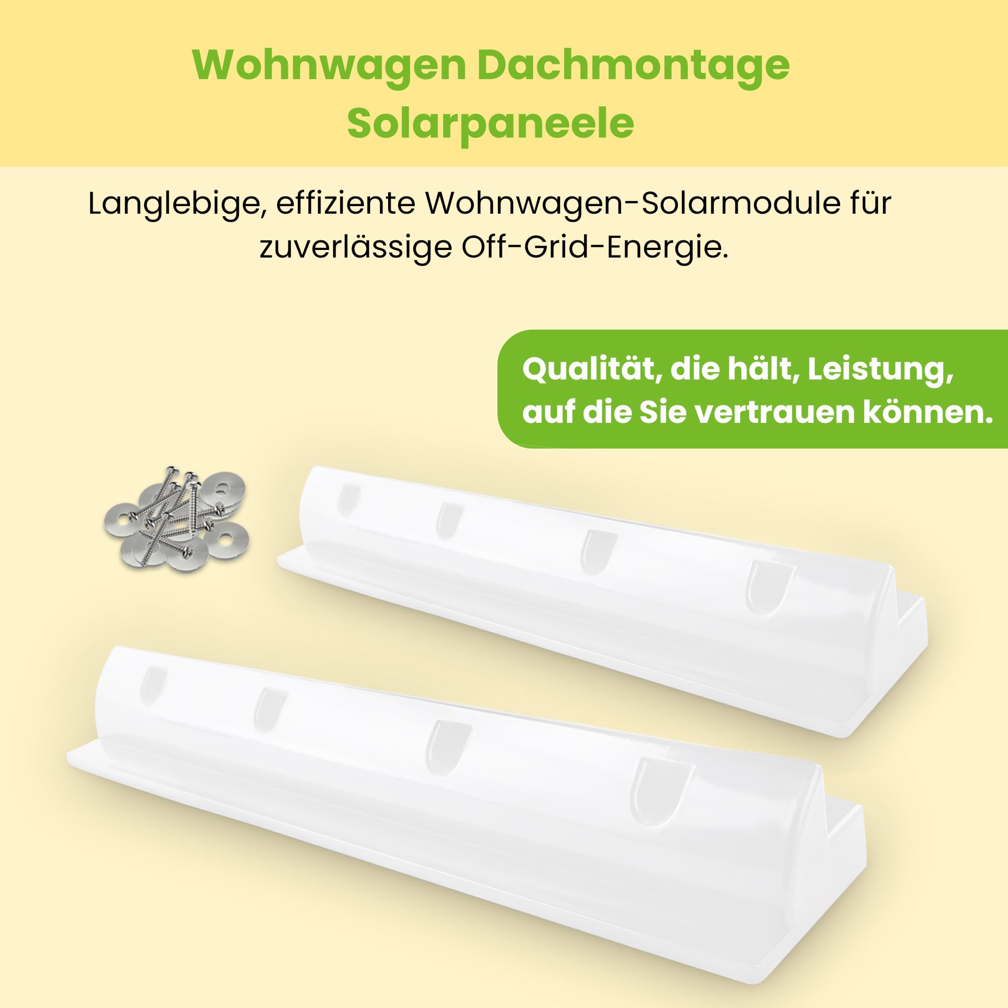 Offgridtec ABS moduł solarny spoiler uchwyt biały 68 cm - Heavy Duty, 1 sztuka, 006565