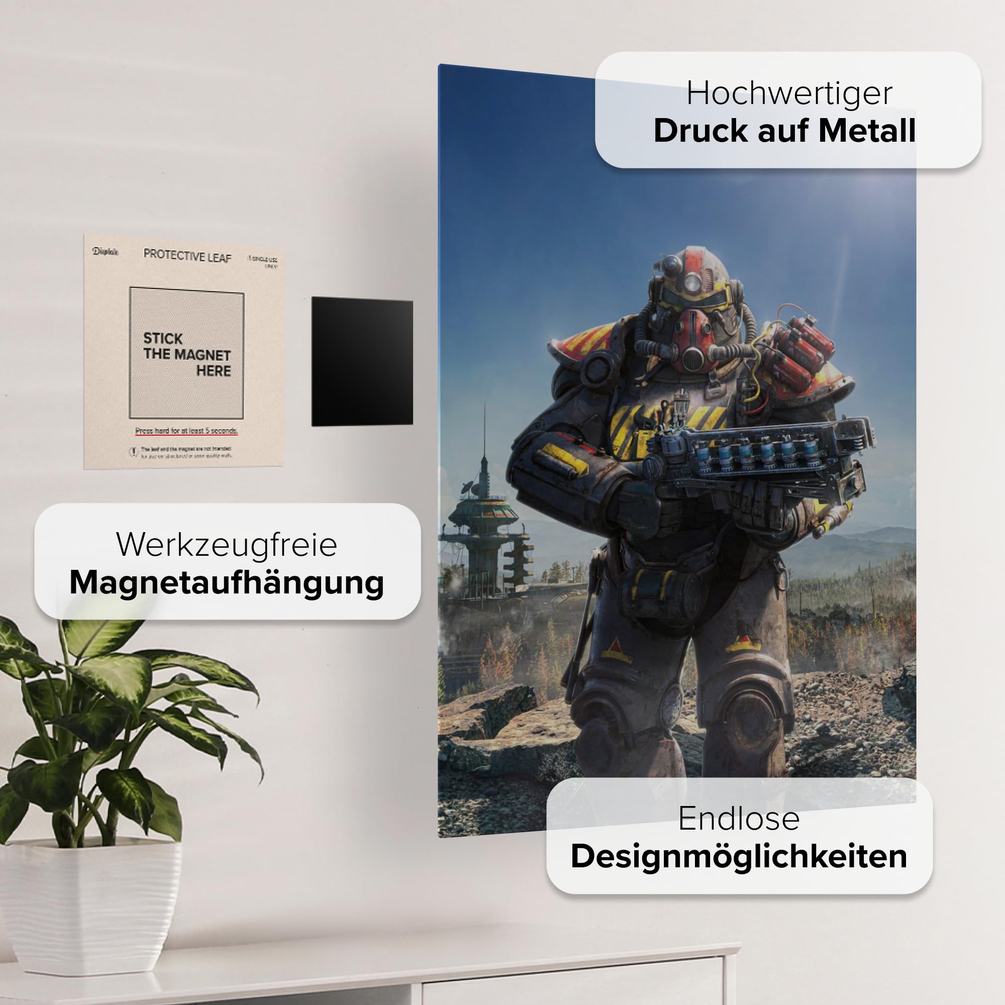 Amazon.com: Displate Official Fallout Metal Poster Magnetic