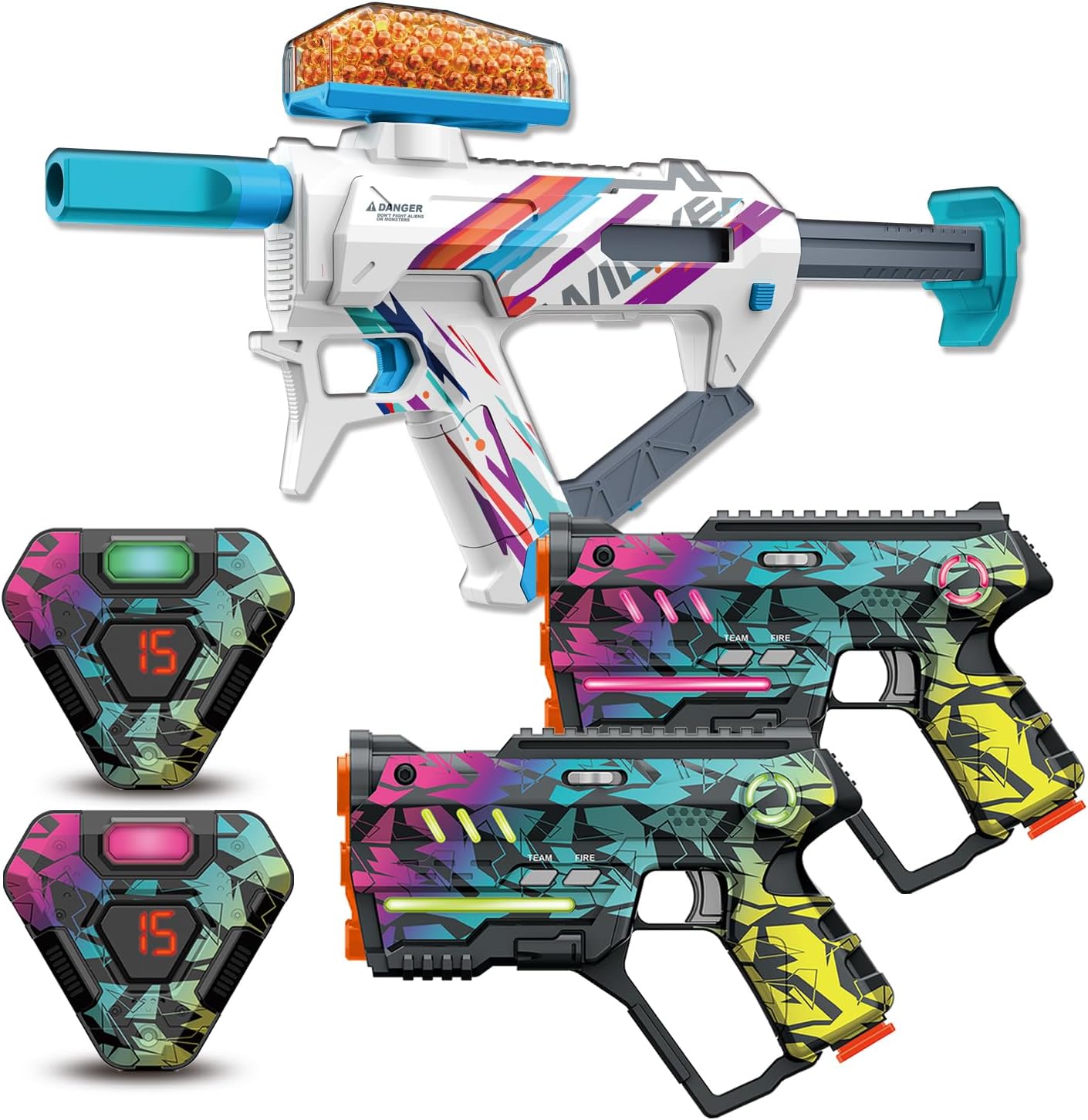 Laser Tag Set of 2 and Gel Ball Blaster