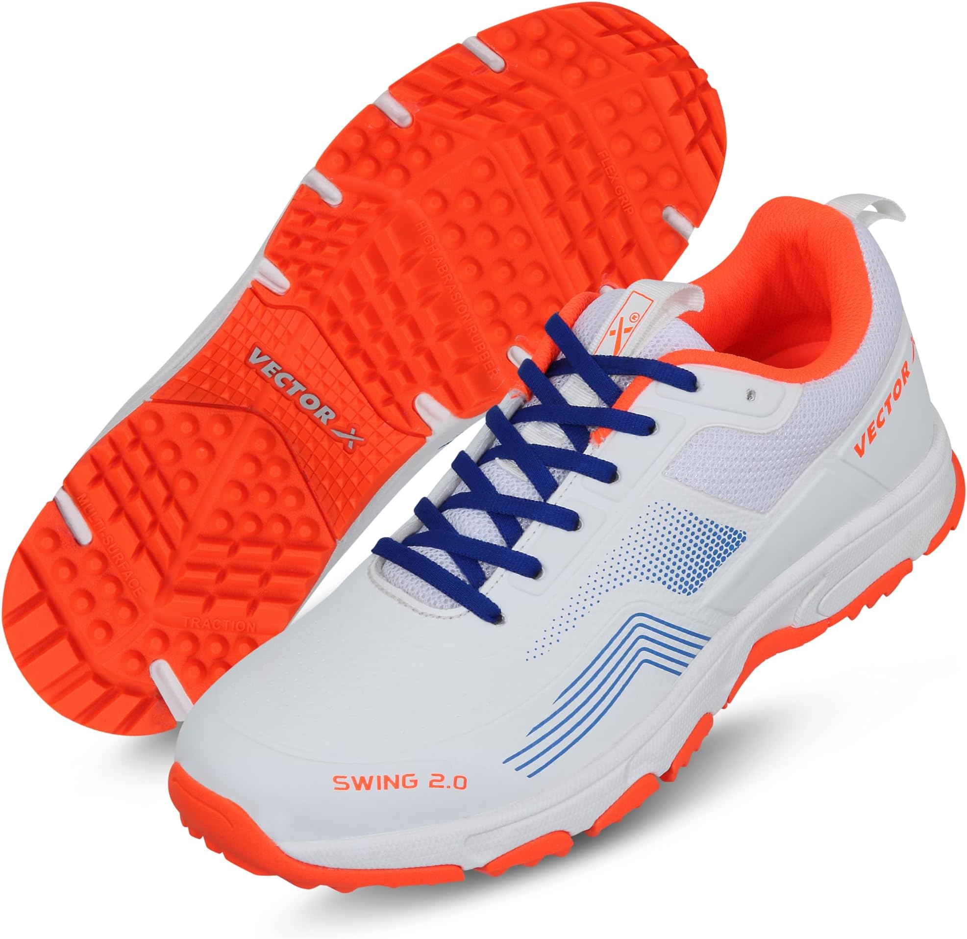 Swing 2.0 Cricket Shoes for Men & Boys Sports Shoes Lightweight Upper with TPU Fusing, EVA Midsole with Rubber Oustole Cricket Practice/Professional