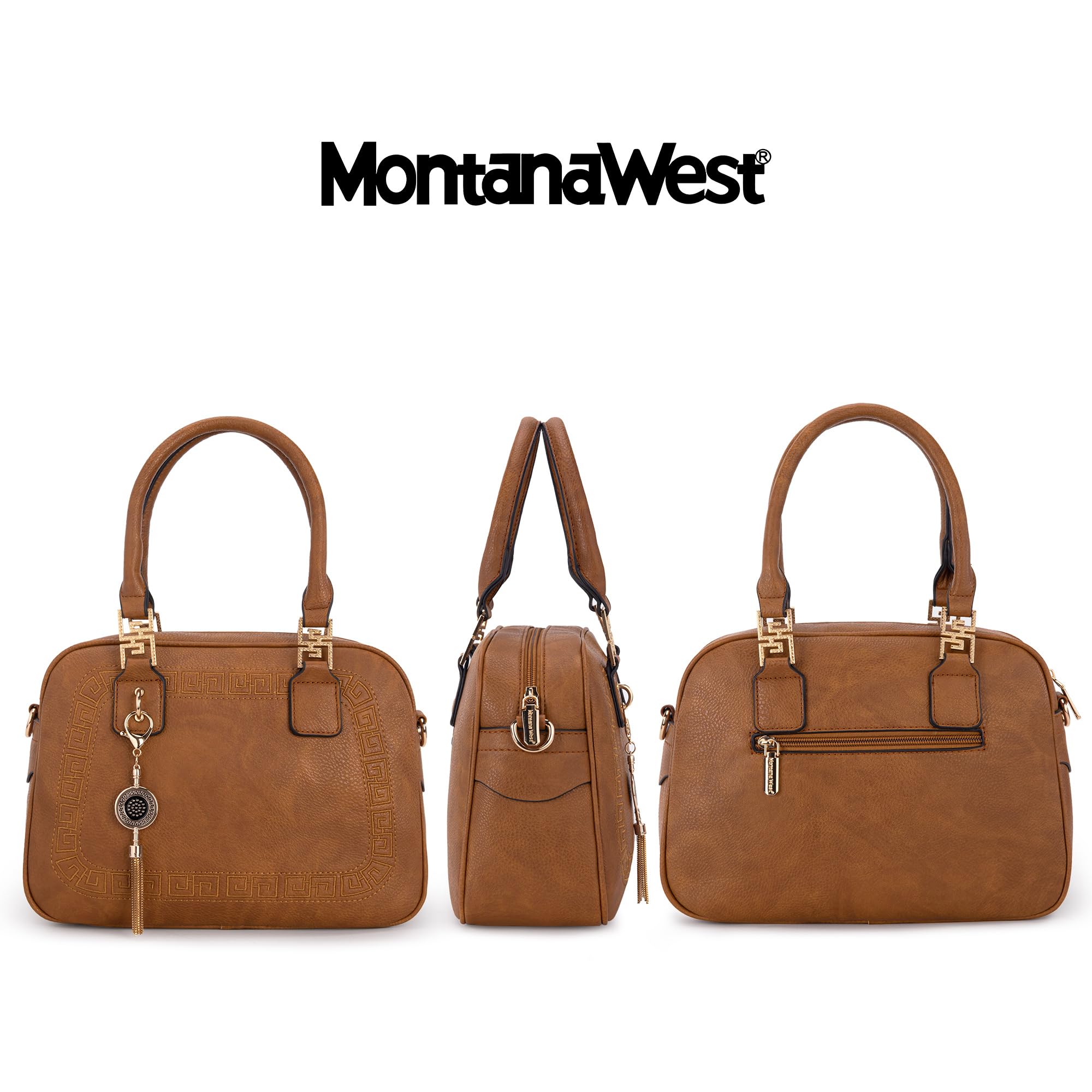 Montana West Small Purses for Women Tassel Crossbody Satchel Handbag with Detachable Shoulder Strap: S Light Brown