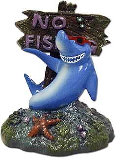 Blue Ribbon Exotic Environments Small Wonders Cool Shark with No Fishing Sign